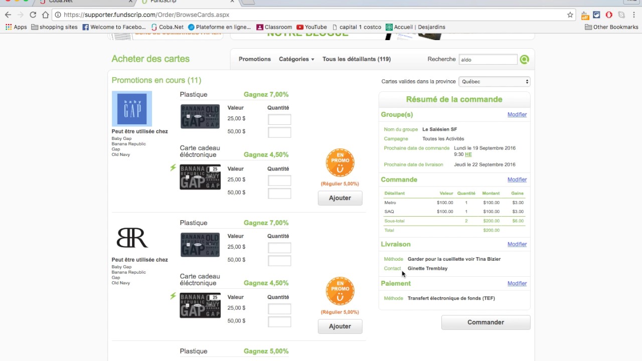 Fundscrip comment faire une commande - YouTube