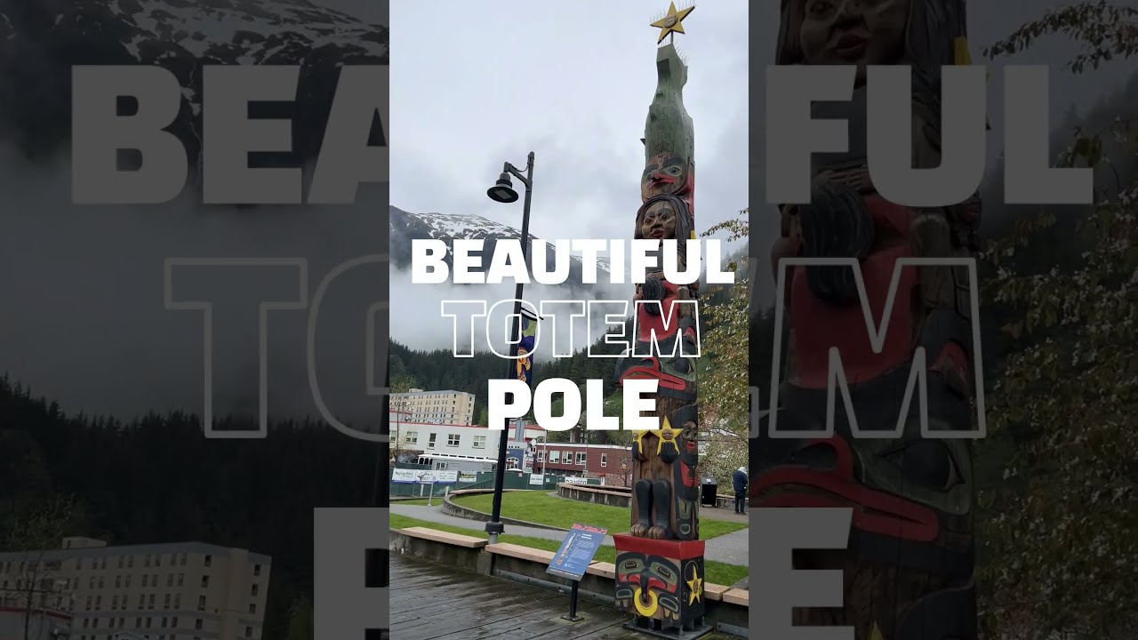 Alaska Cruise: Beautiful, Colorful Totem Pole at the Port in Downtown Juneau