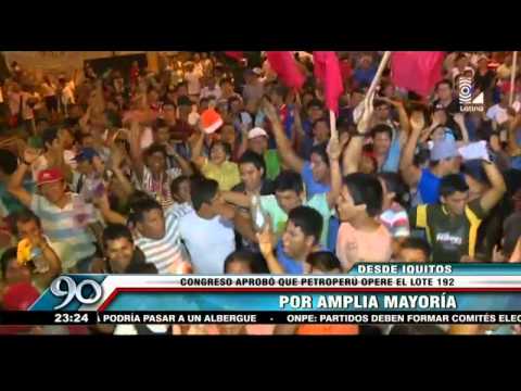 Celebraciones en Iquitos por adjudicación del lote 192