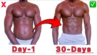 Six pack abs home exercise challenge day 1 to day 30 transformation