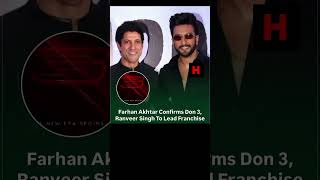 Don 3 confirmed with Ranveer Singh leading the Franchise #don3 #ranveersingh #shorts