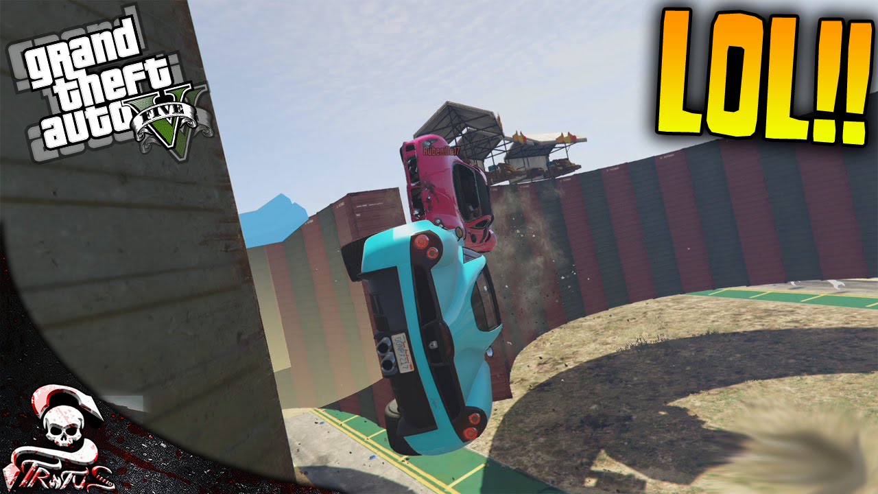 GTA 5 LOS CHOQUES DE LA MUERTE!!! GTA V CARRERA DE LA MUERTE 530