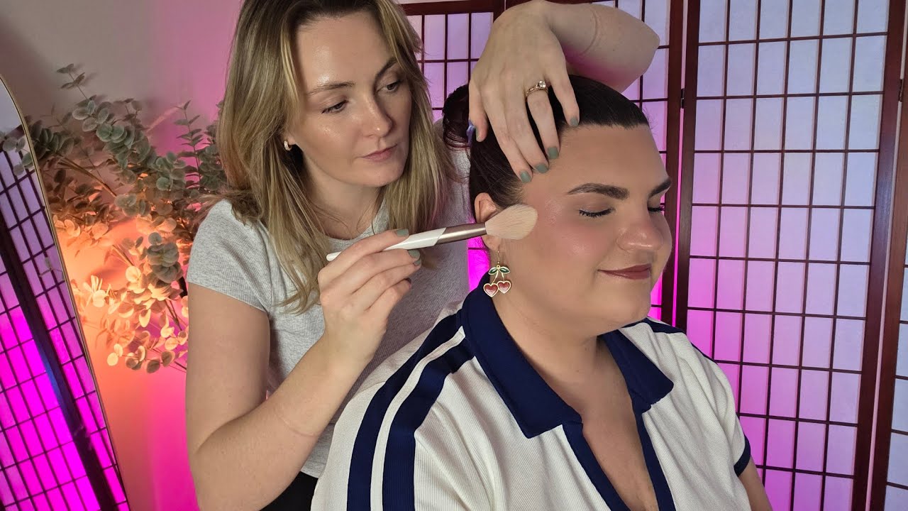 ASMR Tingly Face Brushing & Tracing | Soothing The Neck & Shoulders 