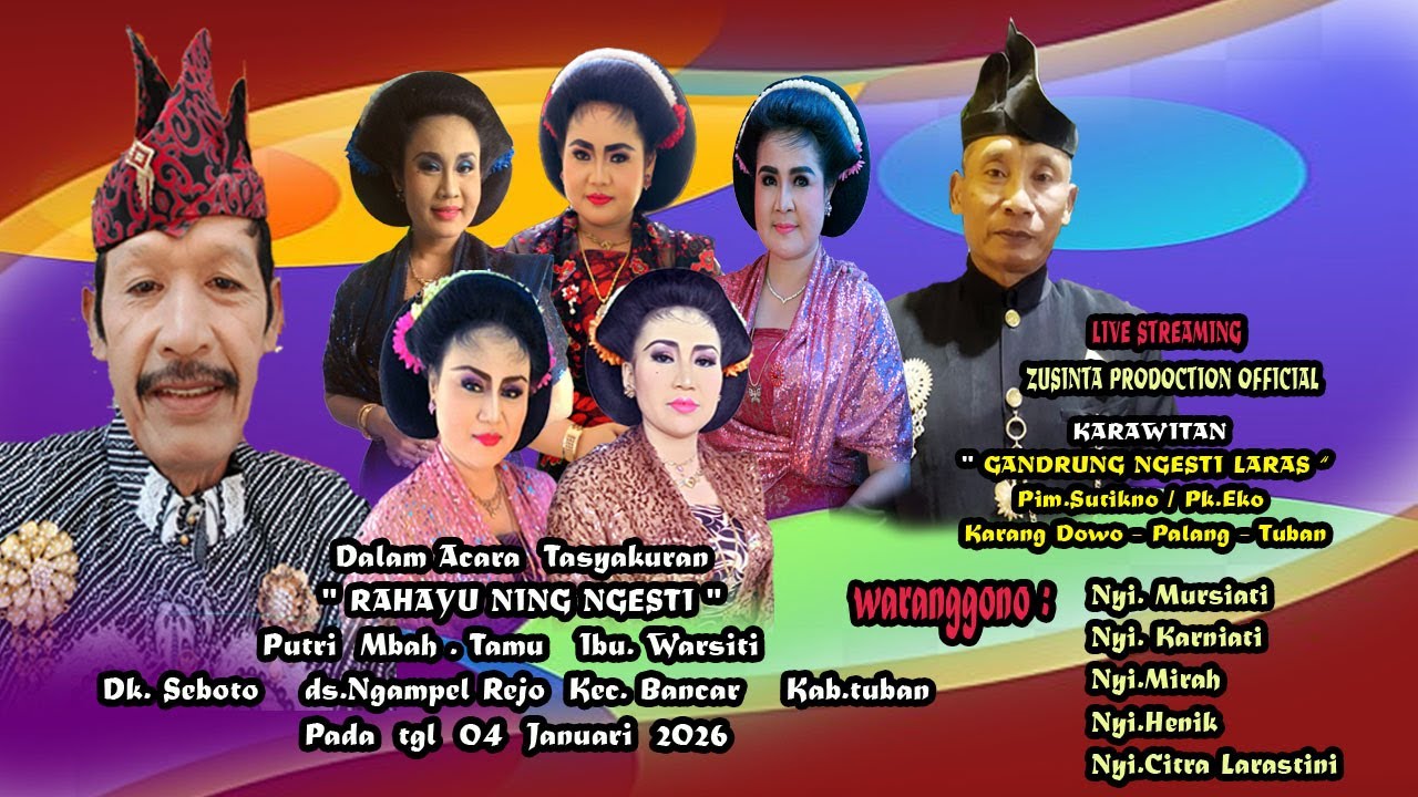 🔴LIVE TAYUB "GANDRUNG NGESTI LARAS " SHOW  DK.SEBOTO  DS.NGAMPELREJO-BANCAR -TUBAN  TGL 4  JAN  2026