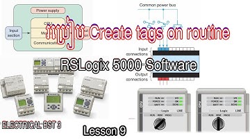 How to Create tag in a routine on RSLogix 5000 software,Lesson 9 //ELECTRICAL BST 3