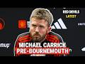 Michael Carrick on Bruno Fernandes, captaincy and club values | Manchester United v Bournemouth