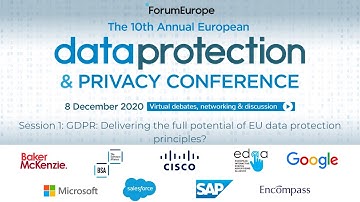 Session 1 – GDPR - 10th Annual European Data Protection & Privacy Conference