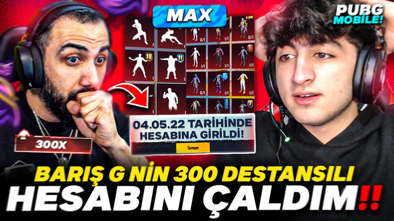 BARIŞ G'NİN 300 DESTANSILI HESABINI ÇALDIM!! 😱 | PUBG Mobile
