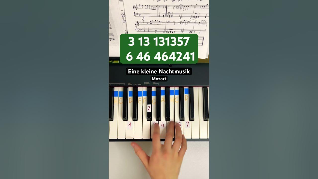 Eine kleine Nachtmusik - Mozart(piano tutorial) #piano #mozart #pianotutorial #einekleinenachtmusik