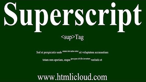 JOBKEY | superscript in html | sup tag