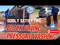 Pressure Washing a weedy Driveway | Oddly Satisfying | Block Paving Restoration