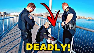 Police Call Bomb Squad \& Evacuate - Deadly Explosives Found Magnet Fishing!