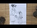Teacher S Day Drawing How To Draw A Student Giving Gift To The Teacher Pencil Sketch 