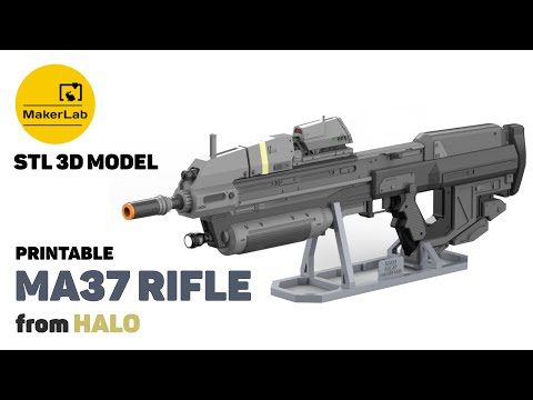 MA37 Assault Rifle - Halo - Printable 3d model - STL files