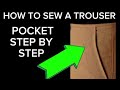HOW TO SEW A LAPPING TROUSER FRONT POCKET....FOR BEGINNERS