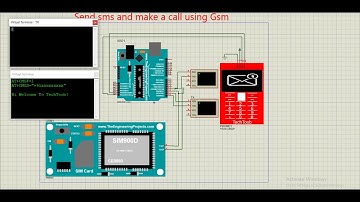GSM Simulation in Proteus | Send SMS and Make a Call Using Gsm Module | GSM Library | #gsmlibrary