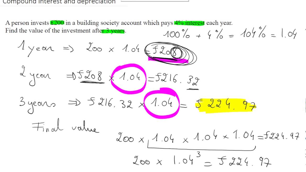 11 8 Compound Interest And Depreciation YouTube 11-8-compound-interest-and-depreciation-youtube