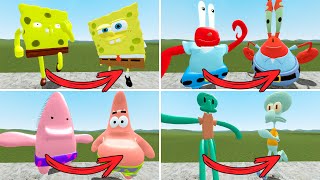 ORIGINAL vs 3D MEMES from SPONGEBOB TEAM in Garry's Mod!