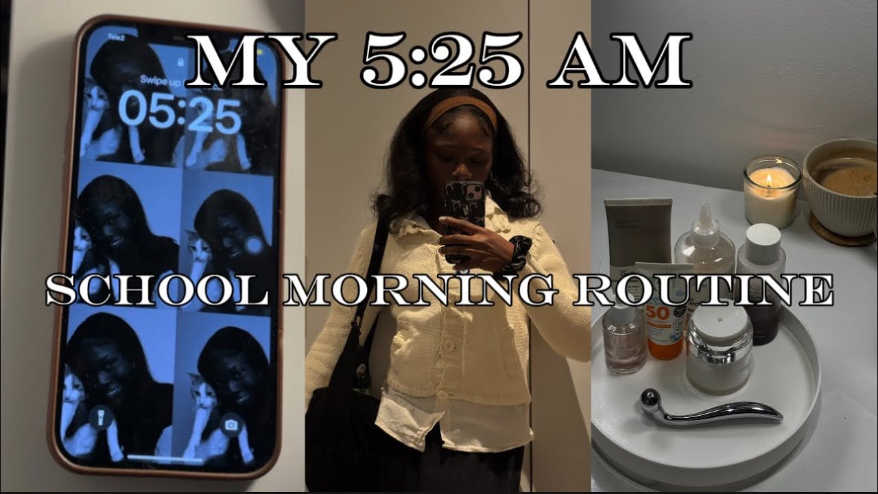  5:26 AM PRODUCTIVE SCHOOL MORNING ROUTINE ✨☀️ (How i stay consistent and motivated✨)￼