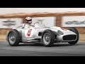 Mercedes silver arrows at festival of speed w125 w165  w196 r in action