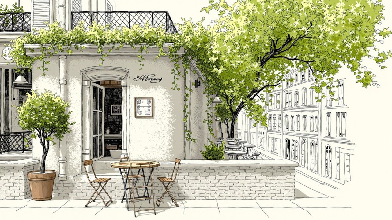 Найдите безмятежность: Джазовая серенада, утренний джаз и винтажное очарование парижского кафе