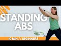 Day 2 10min standing abs workout  low impact no jumping