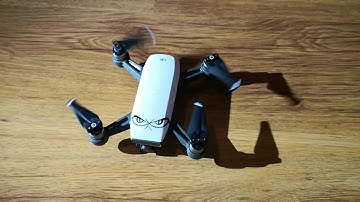 Slow motion startup Spark drone propellers