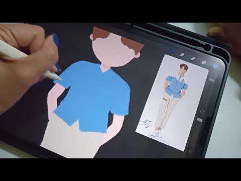 NCT  Jaehyun ll Speed art on Ipad Procreate ll วาดภาพการ์ตูนแจฮะ 🍑