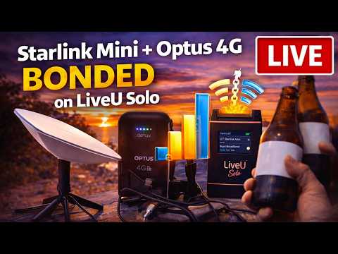 Starlink Mini + Optus 4G BONDED on LiveU Solo 🔥 Sunset Test at Crookys (Homebrews Included)
