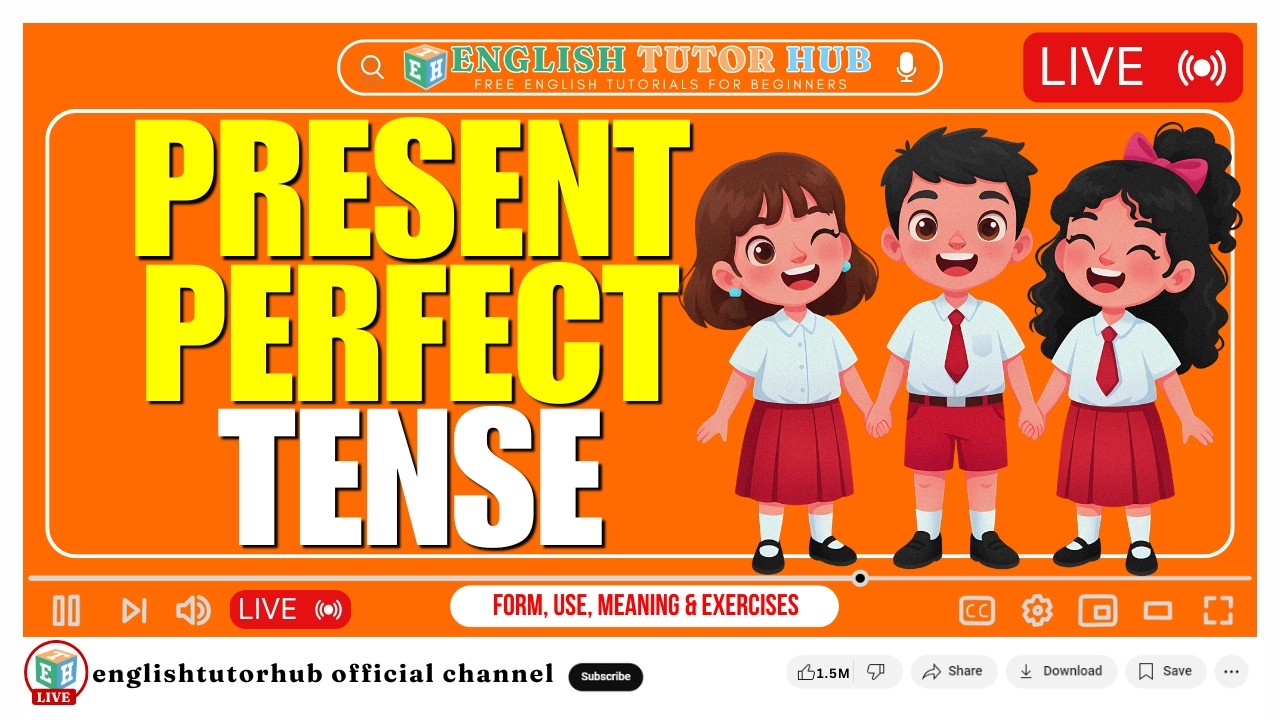 LIVE English Grammar | Present Perfect Tense — Form, Use, Meaning ...