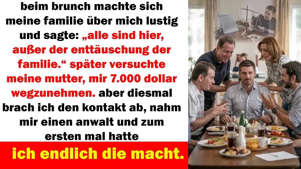beim brunch verspottete mich meine familie später wollte meine mutter 7 000 dollar doch ich wehr