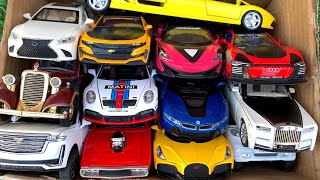 Box Full of Model Cars -Porsche 911 GT3, Lamborghini Taxi, Rolls Royce Phantom, McLaren 650s, BMW i8