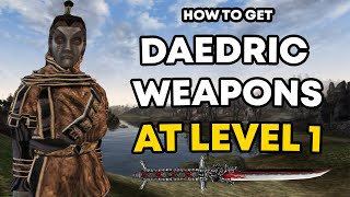How to Get DAEDRIC WEAPONS at Level 1 (Morrowind)