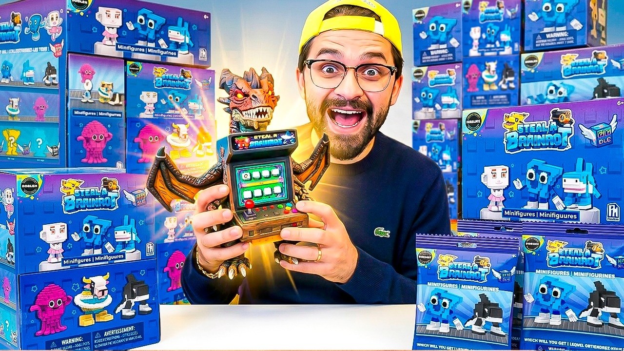 ABRI 100 LUCKY BLOCKS DO BRAINROT NA VIDA REAL! 😳📦