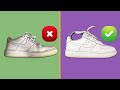 УБРАЛ ЗАЛОМЫ И ОТБЕЛИЛ ПОДОШВУ В Nike Air Force 1 ! КАК ?