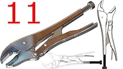 11-Project 33| Locking Pliers |SolidWorks Tutorial : assembly , (screw mate)