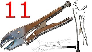 11-Project 33| Locking Pliers |SolidWorks Tutorial : assembly , (screw mate)
