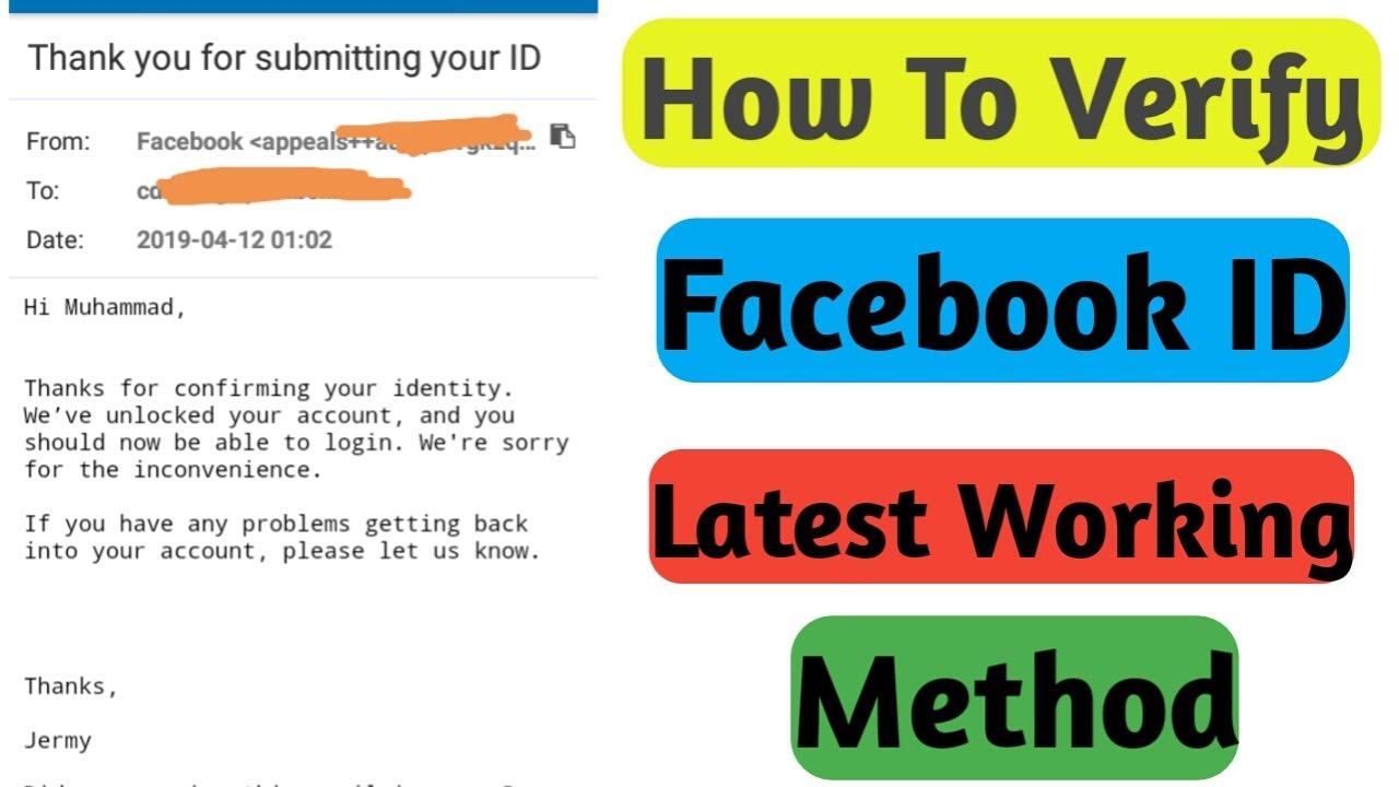How to verify facebook account new method 2020