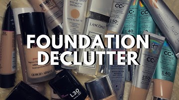 FOUNDATION DECLUTTER 🔪 ORGANIZING & DOWNSIZING MY MAKEUP COLLECTION