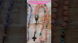 Knotted Rosary Necklace Tutorial #rosary #beadingtutorials #knotting #macrame #beadsjewelrymaking