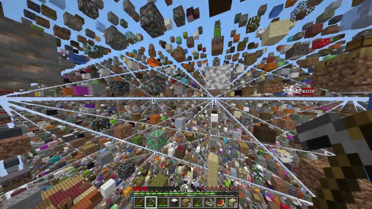 Hardcore Minecraft skygrid
