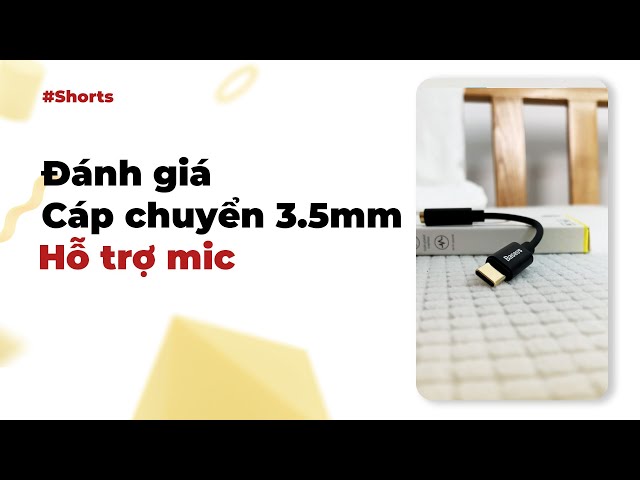 CÁP CHUYỂN ĐỔI TYPE C TO 3.5MM BASEUS L54: Hỗ trợ Mic đàm thoại #Shorts