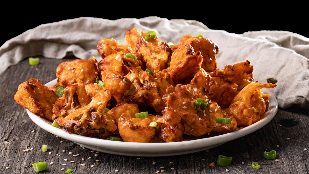 Lasuni Gobi Crispy Garlic Cauliflower in the Air Fryer YouTube