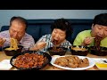 빗소리 들으며 짜장면, 짬뽕, 깐쇼새우 먹방!! (Jajangmyeon, Jjamppong, Spicy Shrimp) 요리&먹방!! - Mukbang eating show