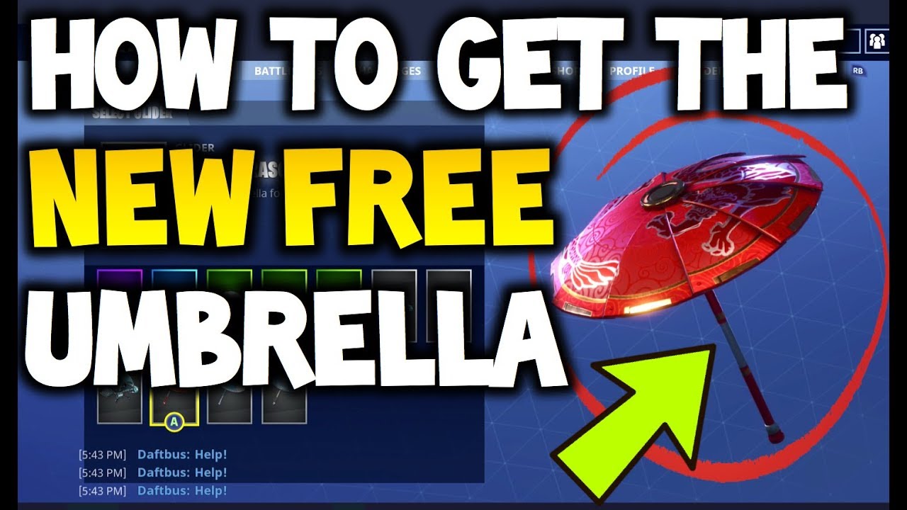 how to get the new free umbrella in fortnite paper parasol for free fortnite battle royale - fortnite free umbrella