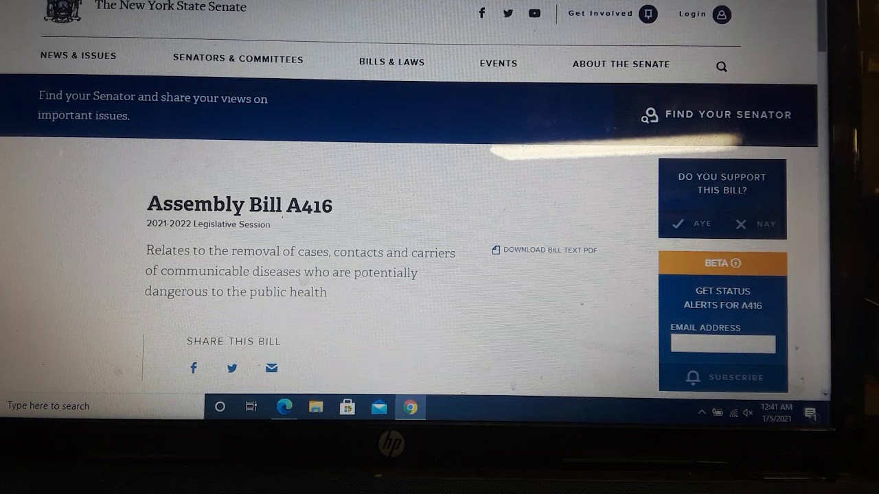 New York Assembly Bill A416 YouTube