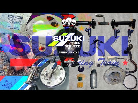 Cleaning the fuel system of a Suzuki motorcycle | Gas tank, gas pump, ramp | Suzuki manual engine ⛽✅