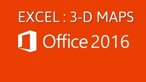 Office 2016 | Data Plotting on 3-D Maps | Plot charts on maps in Excel