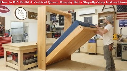 How To Build A DIY Vertical Queen Murphy Bed Using Create-A-Bed Hardware - #murphybed #diyprojects
