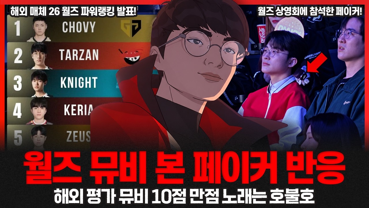 전세계 관계자들과 선수들은 뮤비를 어떻게 봤을까? 26 롤드컵 파워 랭킹 공개!